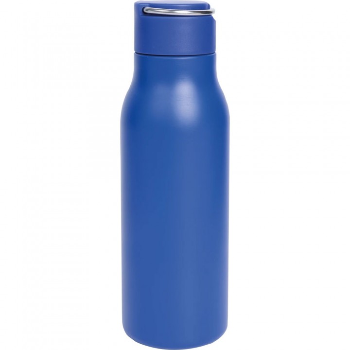 Lacivert 500 ml Paslanmaz Çelik Askılı Kapaklı Lazer Baskılı Promosyon Matara